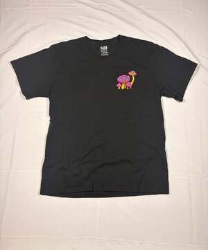 A-LAB Magic Mushroom Graphic Wizard T-Shirt Black Size L